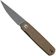 Civivi Lumi C20024-5 Brown Micarta, couteau de poche, Justin Lundquist design