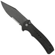 Civivi Cogent C20038E-1 Blackwashed Serrated Edge, Schwarzes G10 Taschenmesser