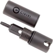 Civivi C20048-1 Key Bit Container Grey Titanium