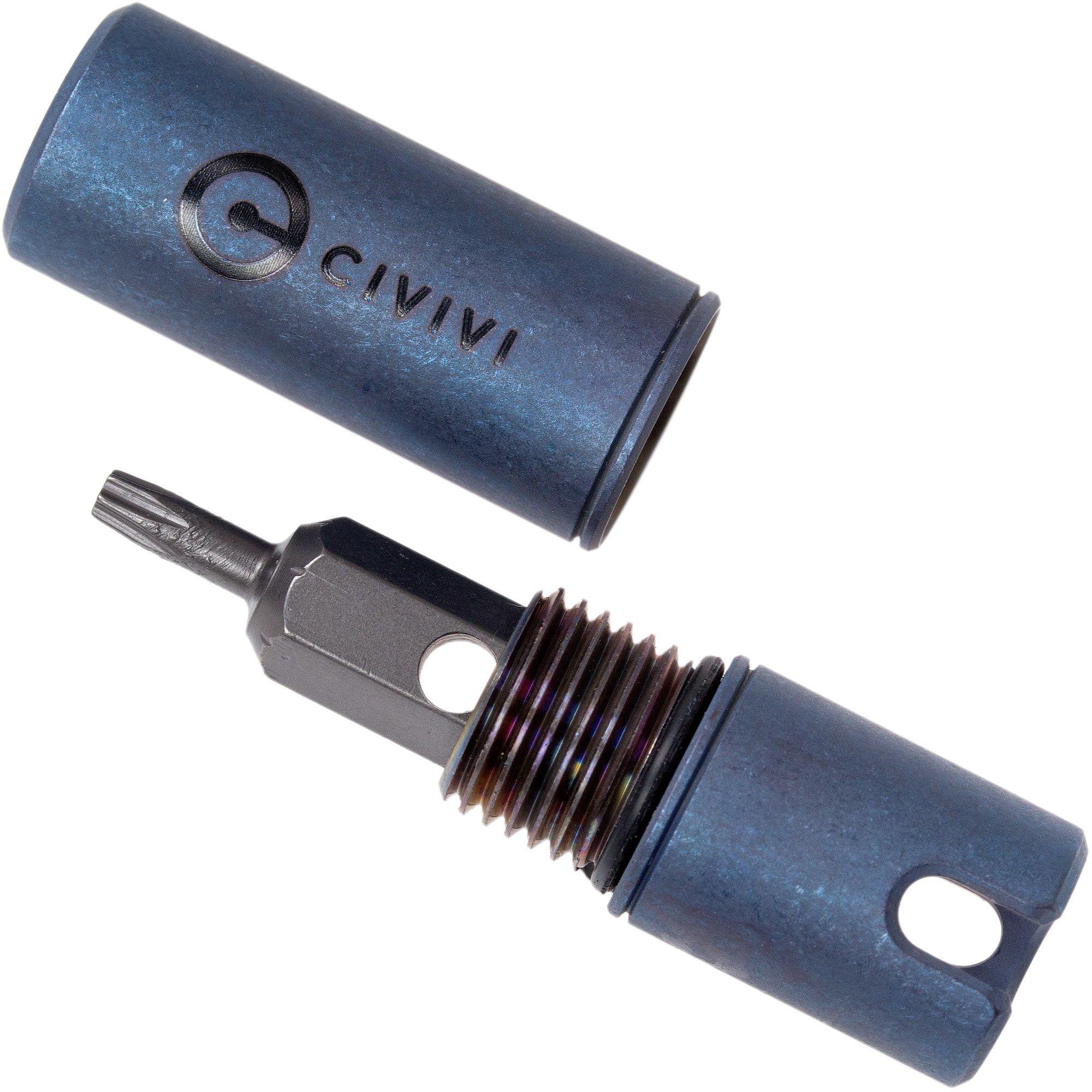 Civivi C20048-3 Key Bit Container Blue Titanium
