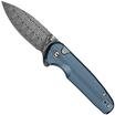 Image for Civivi Mini Shakan C20052F-DS1, Damascus, Blue Aluminium, pocket knife