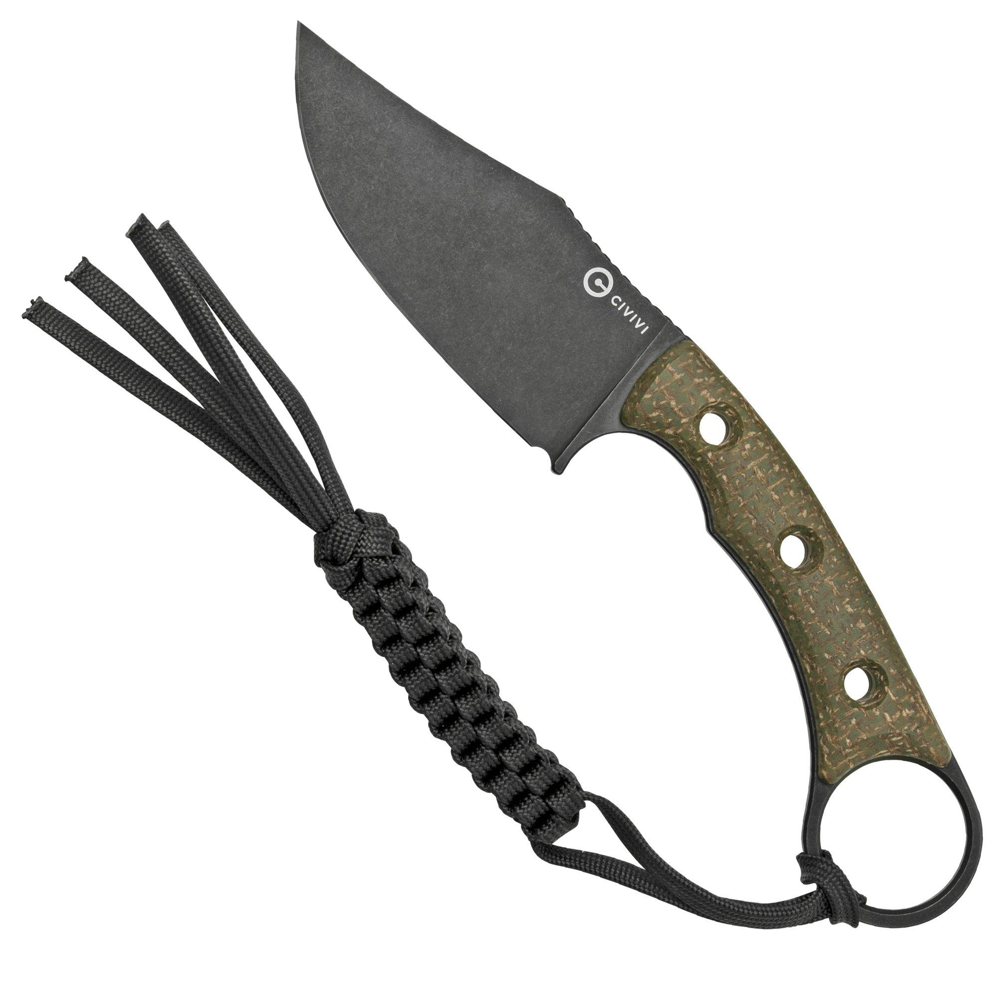 Nóż z głownią stałą Civivi Midwatch C20059B-3 Green Burlap Micarta