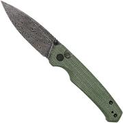 Civivi Altus C20076-DS1 Damascus, Green Micarta coltello da tasca
