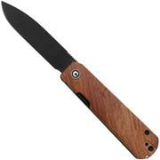 CIVIVI Sendy C21004A-2 Blackwashed Nitro-V, Guibourtia Wood, pocket knife, Ben Petersen design