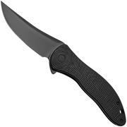 Civivi Synergy 4 C21018A-1 Black G10, Nitro-V Blade Black Trailing Point, couteau de poche, Jim O'Young design
