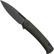 CIVIVI Caetus C21025C-2 Black Burlap Micarta, Black Stonewashed, navaja