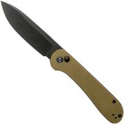  Civivi Elementum Button Lock C2103B Black, Olive Micarta coltello da tasca