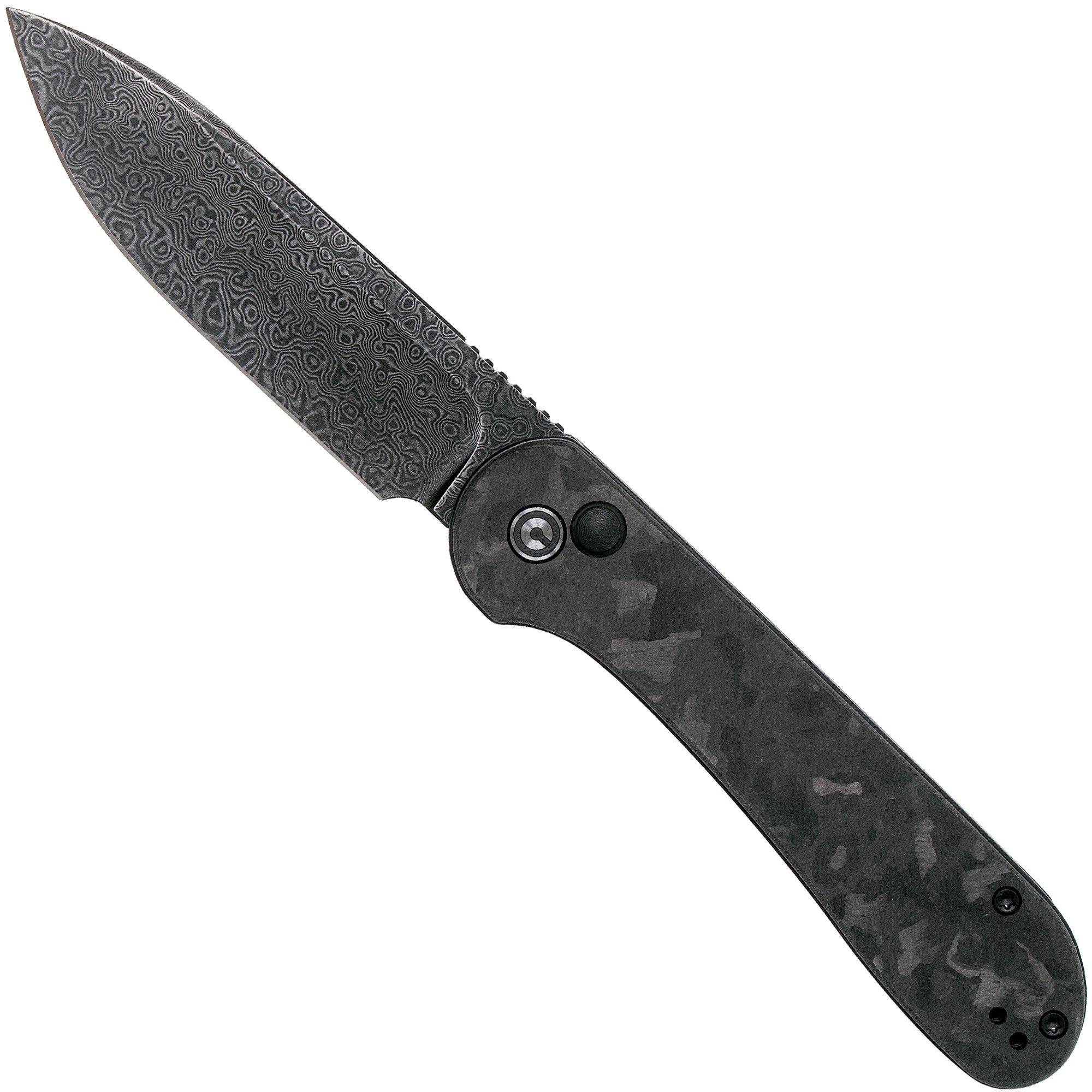 Civivi Elementum Button Lock C2103DS-3 Damascus, Marble Carbonfiber zakmes