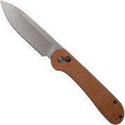 Civivi Elementum Button Lock C2103D Stonewashed, Brown Micarta pocket knife