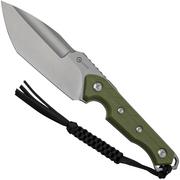 Civivi Maxwell C21040-2 OD Green G10, Stonewashed, Black Kydex Sheath faca fixa, Torbe Knives design