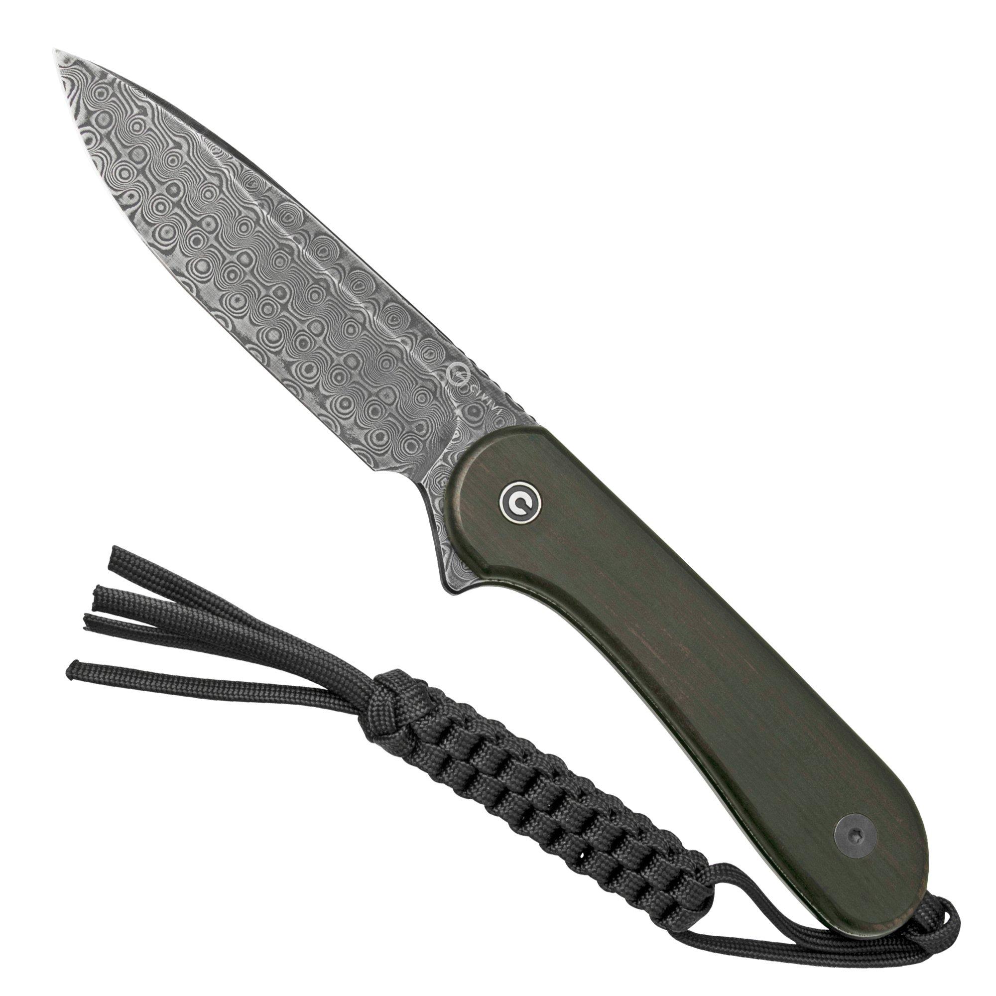 Nóż z głownią stałą Civivi Elementum Fixed Blade C2105-DS1 damascus, ebony