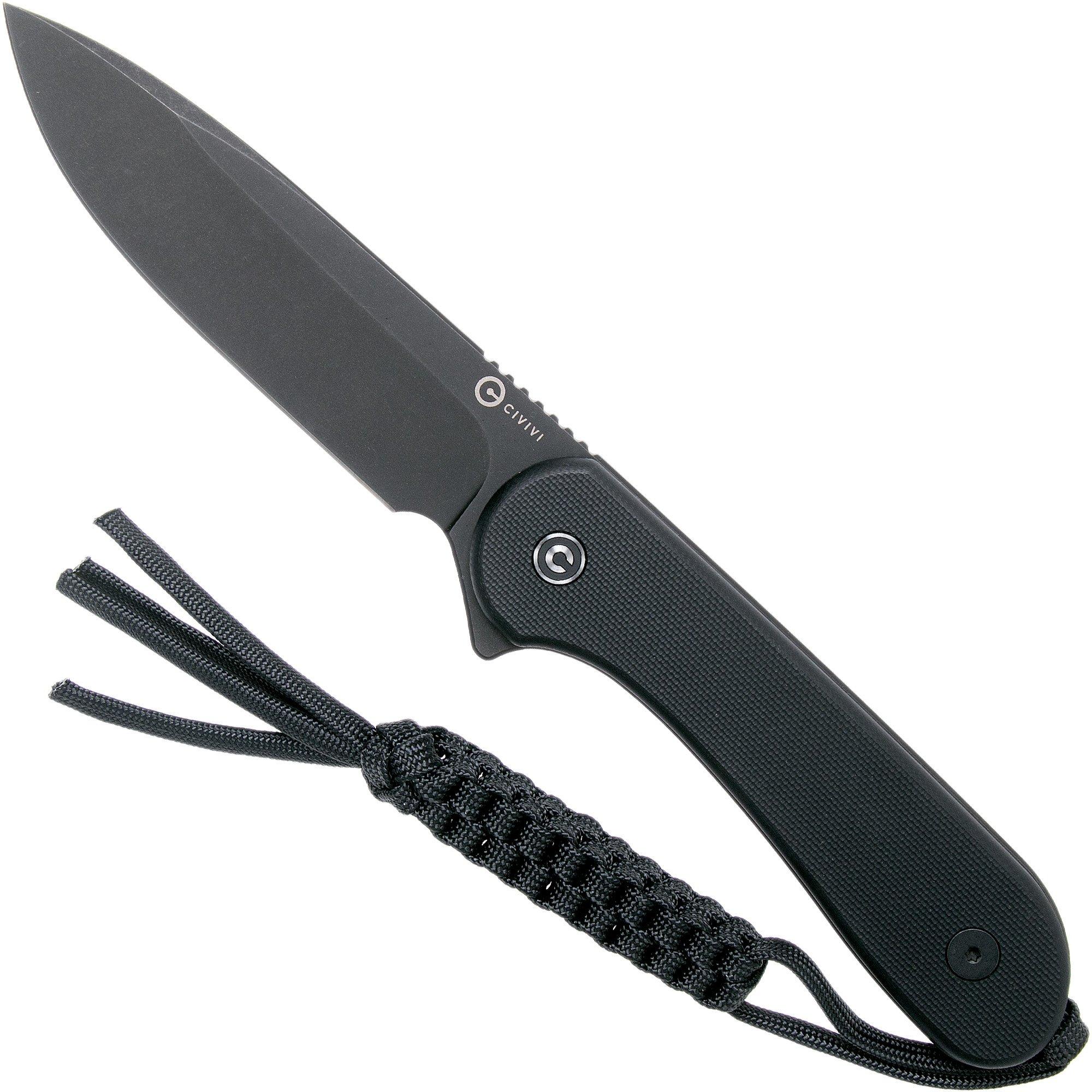 Nóż z głownią stałą Civivi Elementum Fixed Blade C2105A All Black Flat G10