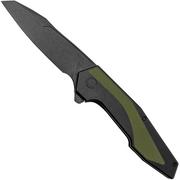 Civivi Hypersonic C22011-1 Black Stainless, OD Green G10 pocket knife, Gustavo T. Cecchini design