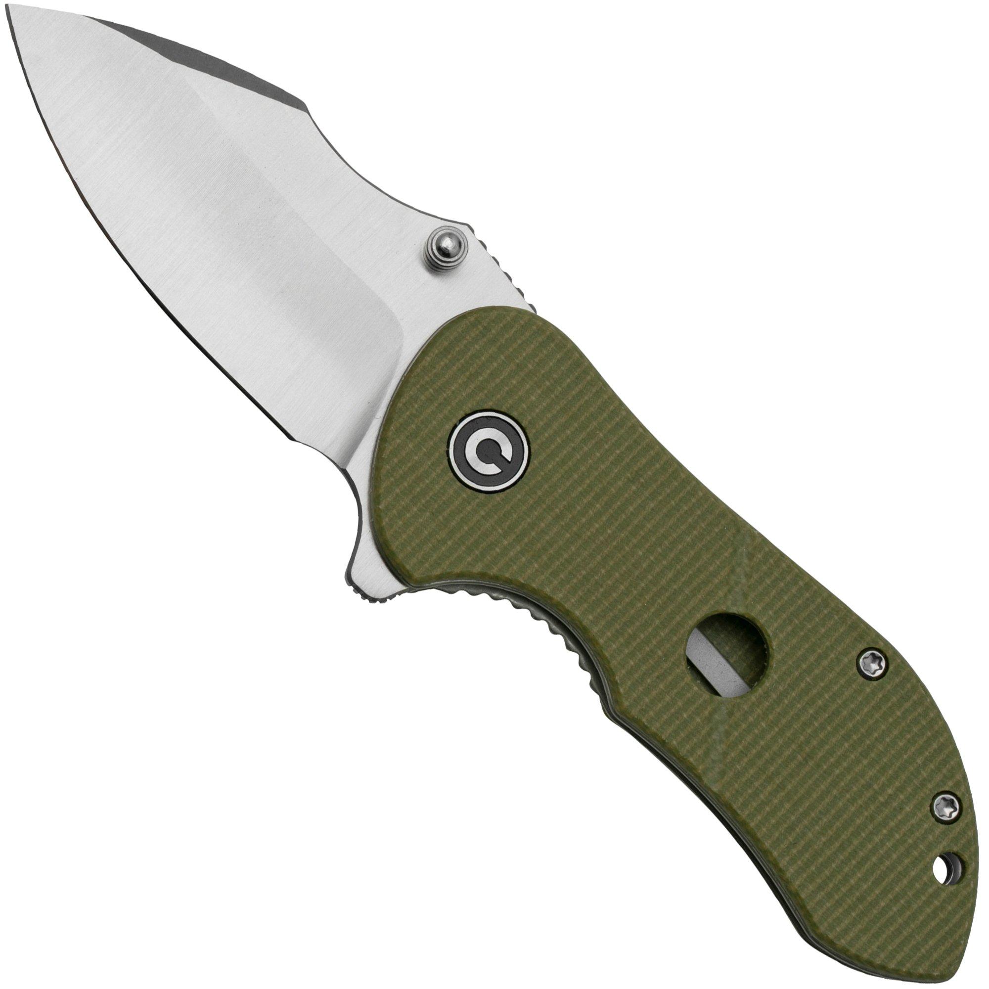 Civivi Gordo C22018C-2 OD Green Micarta, D2 Satin navaja, diseño Peter Carey