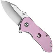 Civivi Gordo C22018C-4, Satin D2, Pink G10, couteau de poche, Peter Carey design