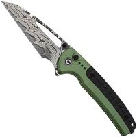 Image for Civivi Sentinel Strike C22025B-DS1 Damascus, Green Aluminium, Black FRN Integral Spacer, pocket knife