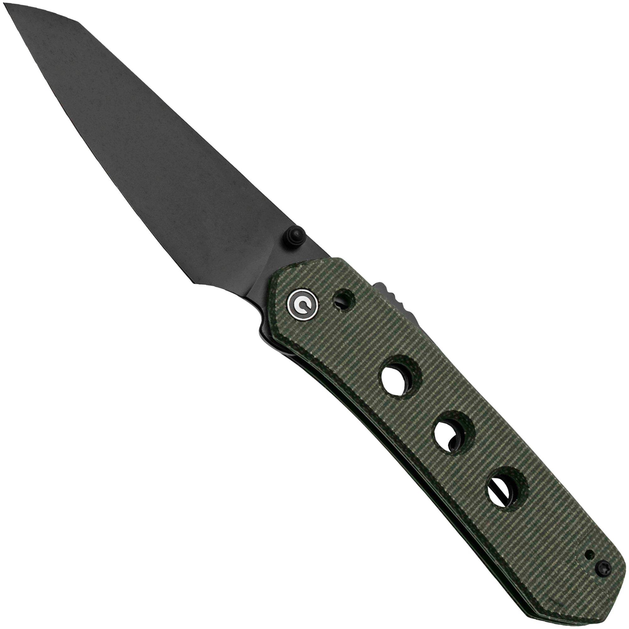 Nóż składany Civivi Vision FG C22036-3 Green Micarta, Black Nitro-V Blade, projekt Snecx Tan
