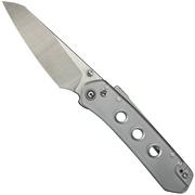 Civivi Vision FG C22036-7 Satin Nitro-V, Stonewashed Flat, Polished Clear Lexan, pocket knife, Snecx Tan design