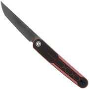 Civivi KwaiQ C23015-1 Blackwashed Nitro-V, Milled Burgundy Black G10, pocket knife