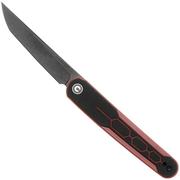 Civivi KwaiQ C23015-1 Blackwashed Nitro-V, Milled Burgundy Black G10, couteau de poche