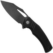 Civivi BullTusk C23017-1 Blackwashed Sandvik 14C28N, Black Coarse G10, navaja