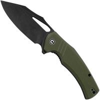 Image for Civivi BullTusk C23017-2 Blackwashed Sandvik 14C28N, OD Green Coarse G10, pocket knife