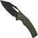 Image for Civivi BullTusk C23017-2 Blackwashed Sandvik 14C28N, OD Green Coarse G10, pocket knife