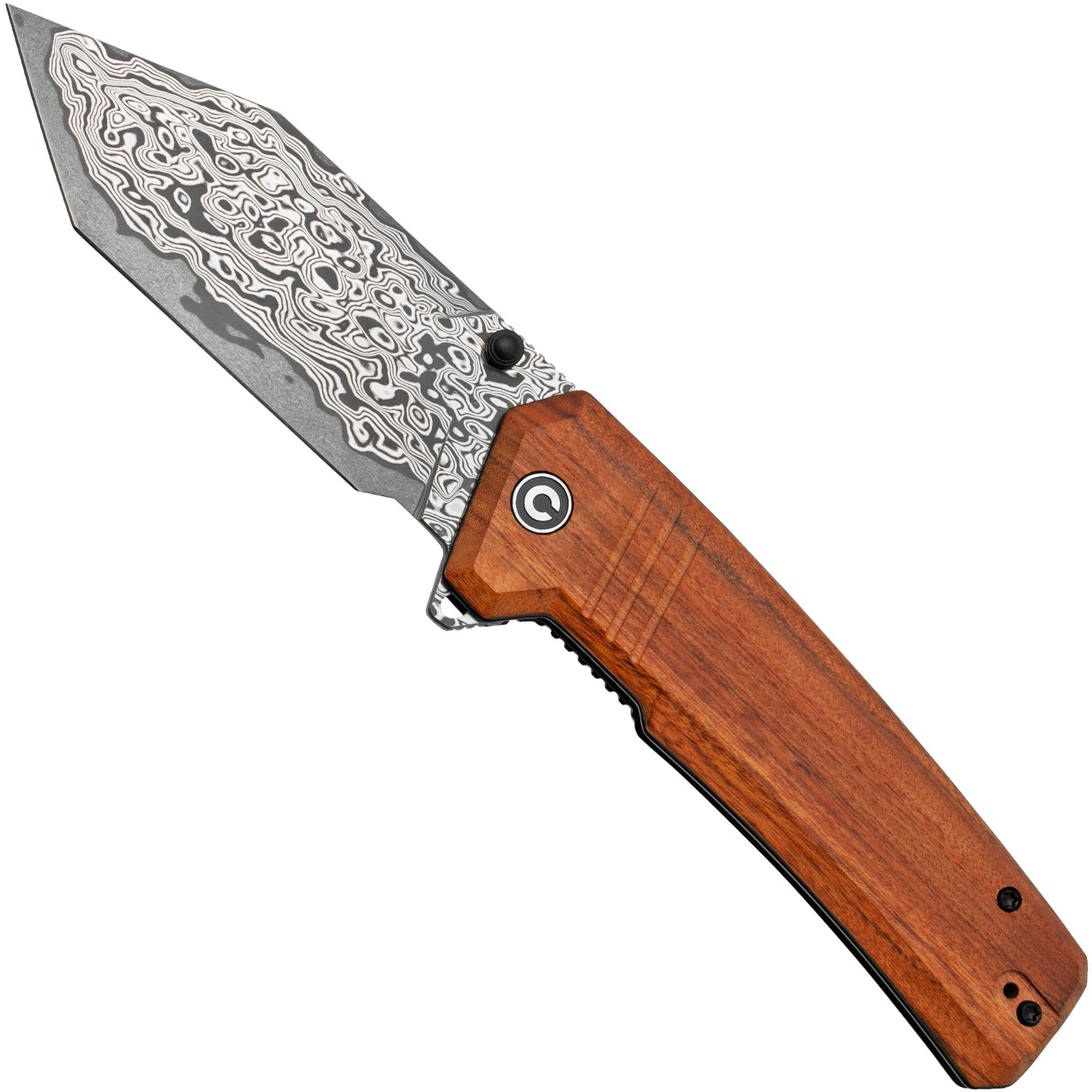 Nóż składany Civivi Bhaltair C23024-DS1 Guibourtia Wood, Damascus Blade