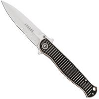 Bild für Civivi RS71 C23025-1 Satin Nitro-V, Milled Ivory Black G10 Taschenmesser, Robert Saniscalchi design