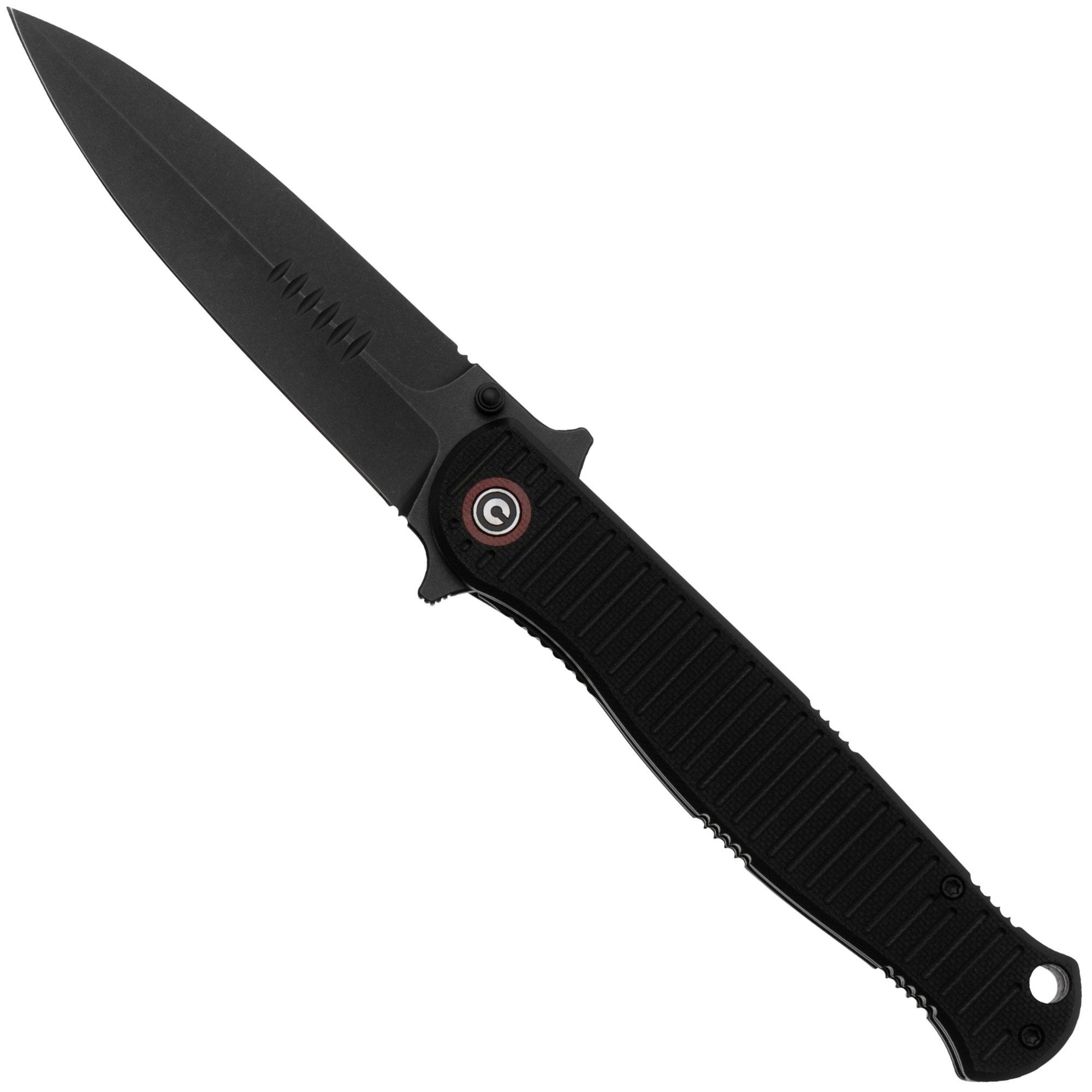 Nóż składany Civivi RS71 C23025-2 Blackwashed Nitro-V, Milled Black G10, projekt Robert Saniscalchi