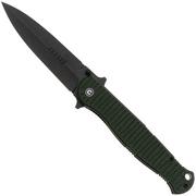 Civivi RS71 C23025-3 Blackwashed Nitro-V, Green Canvas Micarta zakmes, Robert Saniscalchi design