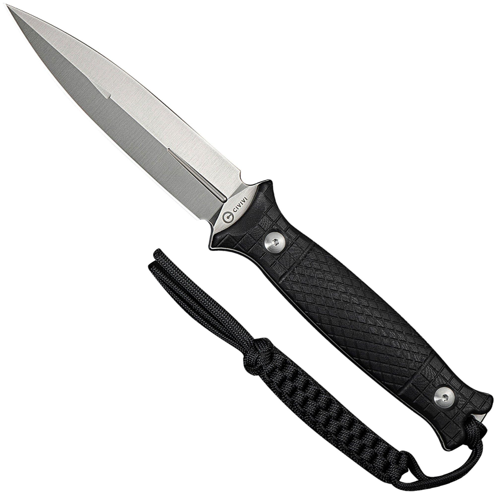 Nóż z głownią stałą Civivi Perfrico C23026-1 Satin 14C28N Black G10