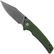 Civivi Tranquil C23027-DS1 Damascus, Green Canvas Micarta, coltello da tasca