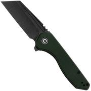 Civivi ExOne C23036-3 Blackwashed Nitro-V, Green Canvas Micarta zakmes, Brian Brown design