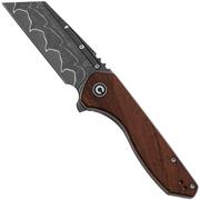 Civivi ExOne C23036-DS1 Damascus, Guibourtia Wood pocket knife, Brian Brown design