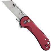 Civivi Elementum Utility C23039B-5 Burgundy Aluminium, Stonewashed Blade Holder, Plain 6Cr Blade, coltello da tasca multiuso