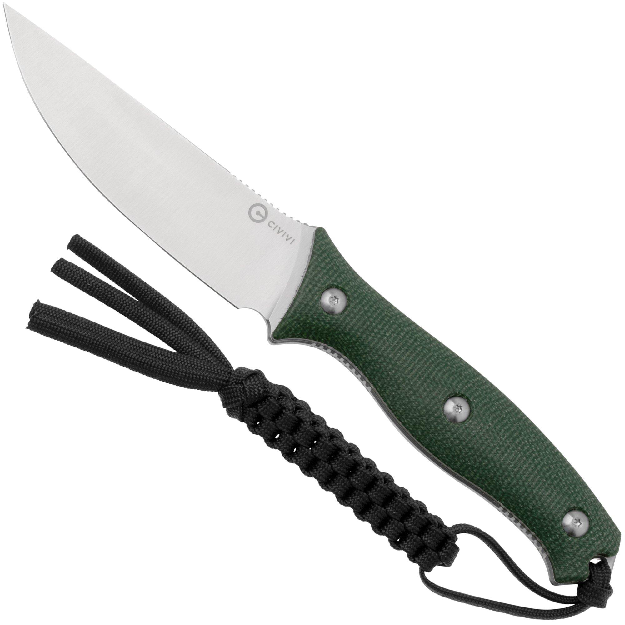 Nóż z głownią stałą Civivi Stormridge C23041-2 Satin Nitro-V, Green Canvas Micarta