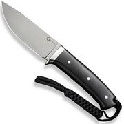 Civivi Cloud Peak C23044-1 Satin Nitro-V, Black G10, Nickel Silver Guard, fixed knife
