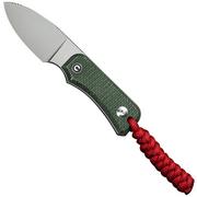 Civivi Baby Banter Fixed C23045-2 Nitro-V, Green Micarta, Fahrtenmesser, Ben Petersen Design