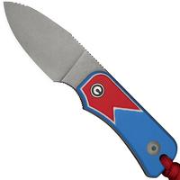 Image for Civivi Baby Banter Fixed Jump Edition C23045A-1 Graywashed Nitro-V, Red White Blue G10, fixed knife, Ben Petersen design