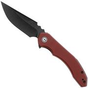 Civivi Bluetick C23050-2 Blackwashed 14C28N, Burgundy G10, Nested Liner Lock, coltello da tasca