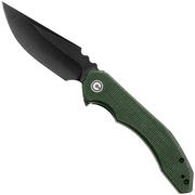 Civivi Bluetick C23050-3 Blackwashed 14C28N, Green Canvas Micarta, Nested Liner Lock, pocket knife
