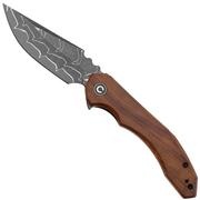 Civivi Bluetick C23050-DS1 Damascus, Cuibourtia Wood, Nested Liner Lock, couteau de poche