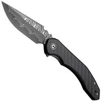 Imagen para Civivi Bluetick C23050-DS2 Damascus, Carbon Fiber Overlay Black G10, Nested Liner Lock, navaja, Bryan Montalvo design