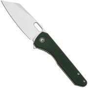 Civivi Nugz C23060-2 14C28N, Green Canvas Micarta navaja, diseño Matthew Wehrwein