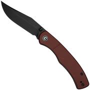 Civivi Clingman C23065-2 Black Stonewashed Nitro-V Burgundy G10, Taschenmesser, Taylor Martin Design