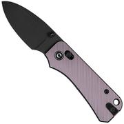 Civivi Baby Banter 2 C23074-2 Black Stonewashed Purple Aluminum Crossbar Lock, pocket knife