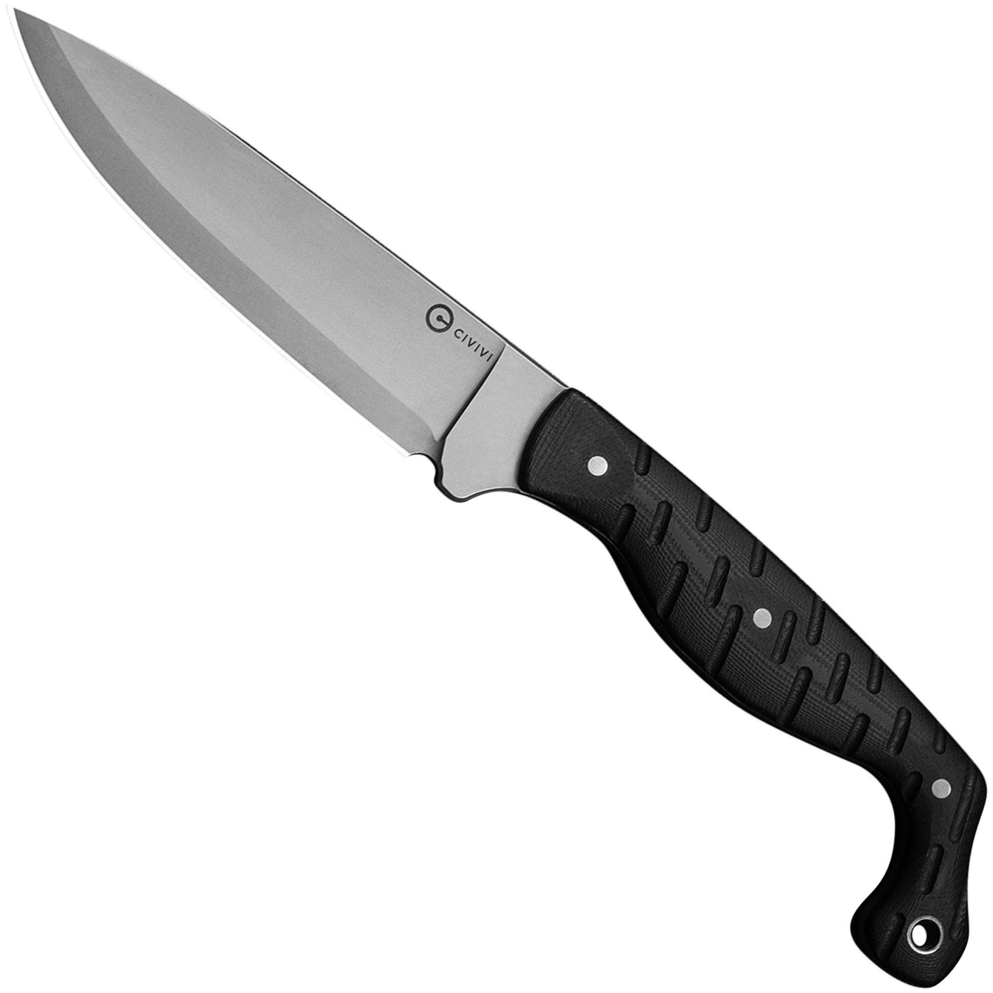Civivi MDRN Hunter C23078-1 Stonewashed Nitro-V, Black G10, hunting knife, Kyle Lamb design