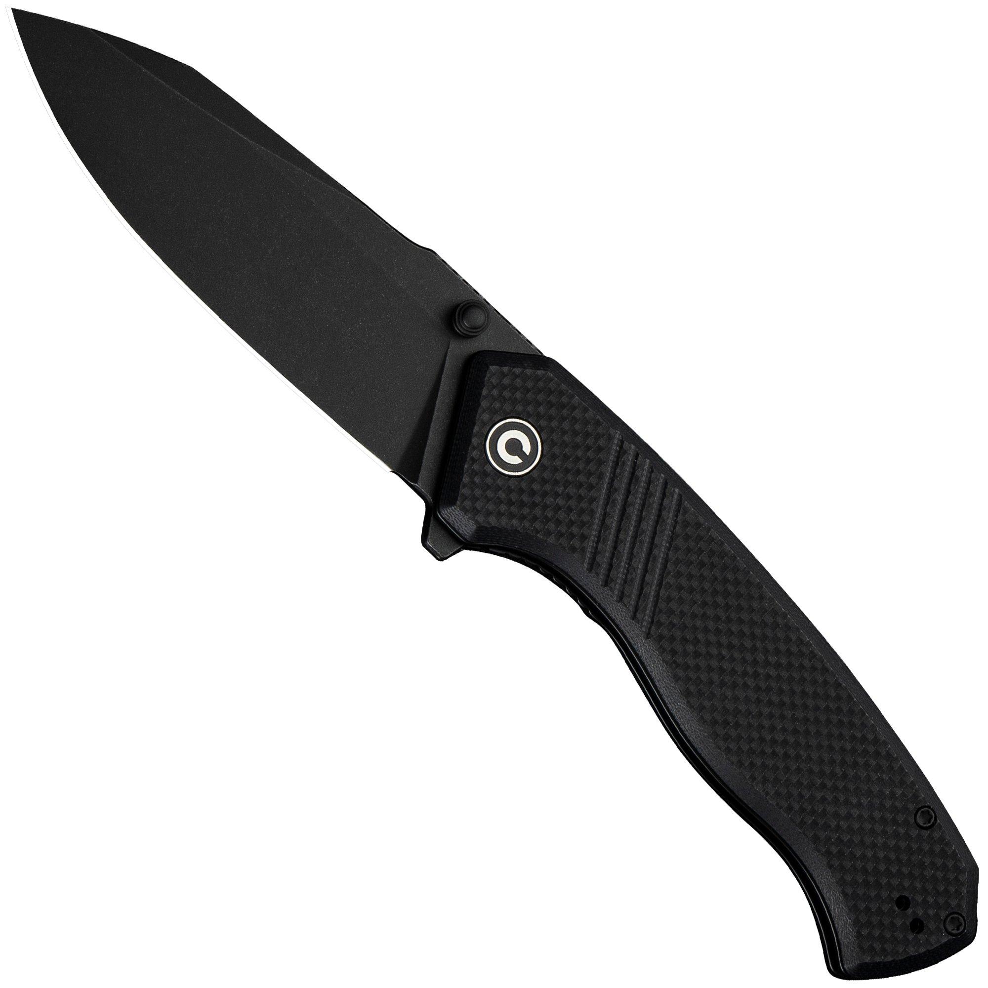 Civivi Placoid C23079-1 Black 14C28N, Black Coarse G10, Taschenmesser