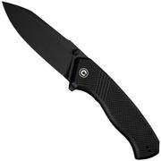 Civivi Placoid C23079-1 Black 14C28N, Black Coarse G10, navaja